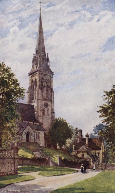 Edensor Church, Chatsworth av William Biscombe Gardner