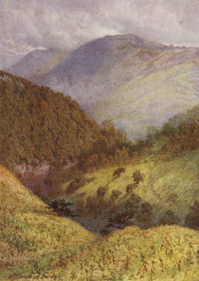 Tittar ner Chee Dale, High Tor in the Distance av William Biscombe Gardner