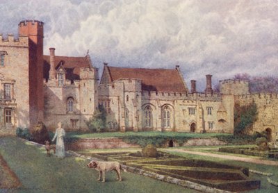 Penshurst Place från terrassen (färglitografi) av William Biscombe Gardner