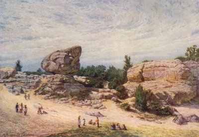 The Toad Rock, Rusthall Common, Tunbridge Wells (färglitografi) av William Biscombe Gardner