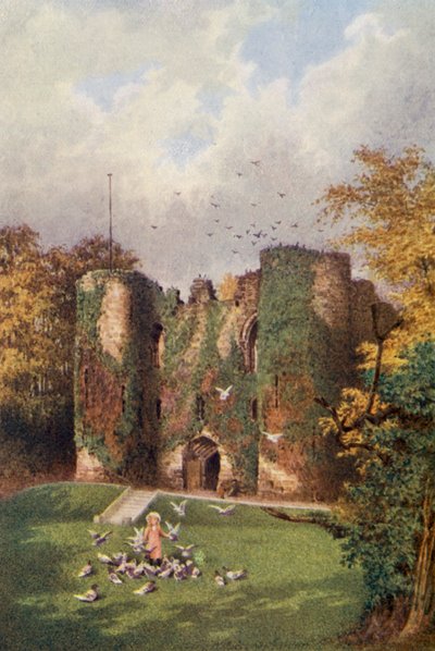 Tonbridge Castle (färglitografi) av William Biscombe Gardner
