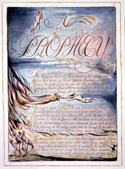 "A Prophecy", plåt 3 från "America, a Prophecy" av William Blake