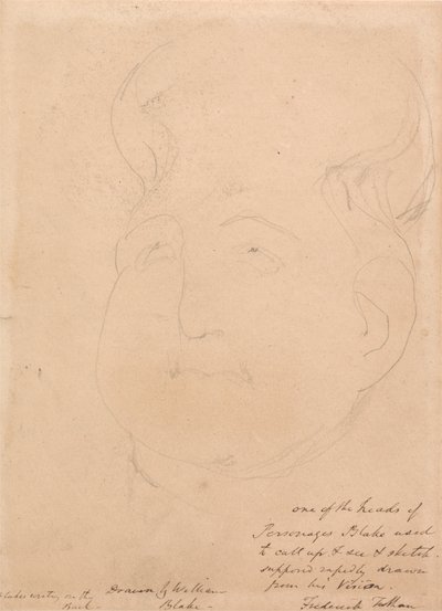 Ett visionärt huvud av William Blake