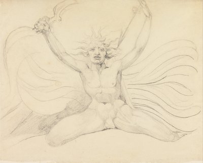 Albion som tvingar de fyra zoas till sina rätta uppgifter av William Blake