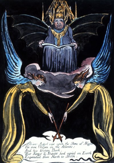 Albions ängel reste sig på av William Blake