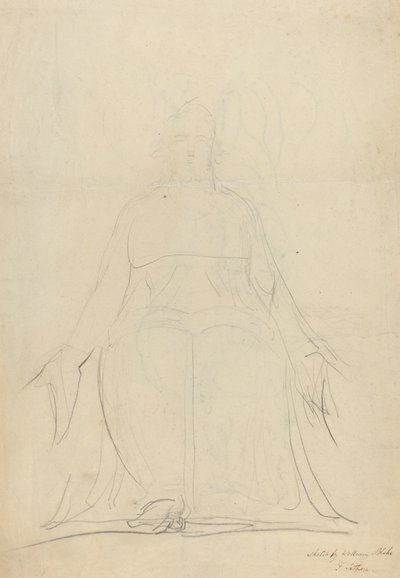 En stigande figurspiral [recto] av William Blake