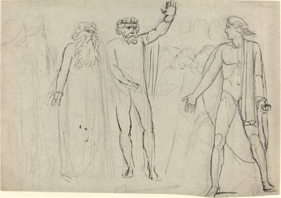 "Och Saul sade till David: Gå och Herren vare med dig" [recto] av William Blake