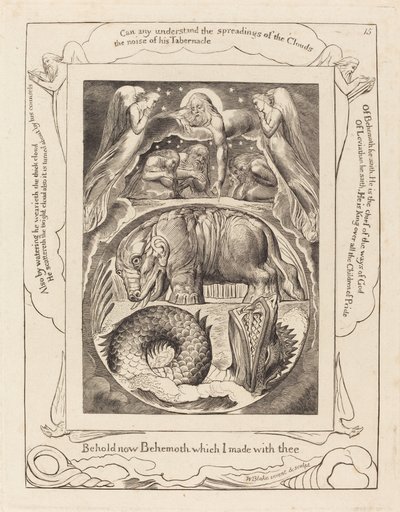 Behemoth och Leviathan av William Blake