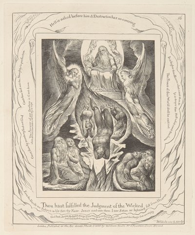 Jobs bok, tavla 16, Satans fall av William Blake