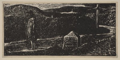 Colinets Journey: Milestone Marked LXII Miles to London, from Thorntons Pastorals of V..., 1821. av William Blake