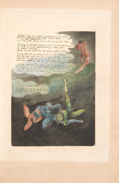 Europa. En profetia, tavla 4, ovillig jag ser upp . . . . (Bentley 5) av William Blake