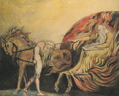 Gud dömer Adam, ca. 1795. av William Blake