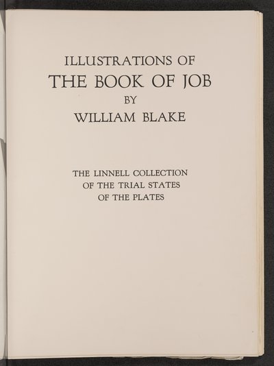Illustrationer av Jobs bok: Linnell Collection of Trial States of the Plates av William Blake