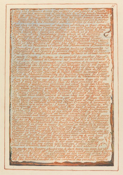 Jerusalem, tavla 10, in i ugnarna.... av William Blake