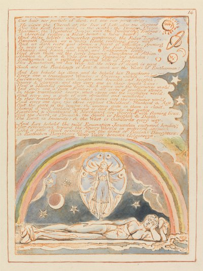 Jerusalem, Plåt 14, Ett hårstrå eller partikel av damm.... av William Blake