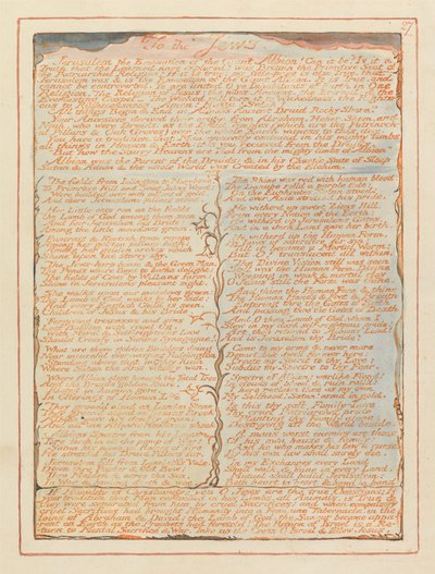 Jerusalem, tavla 27, Till judarna.... av William Blake