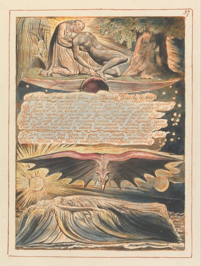 Jerusalem, plåt 37, Och en stod fram.... av William Blake