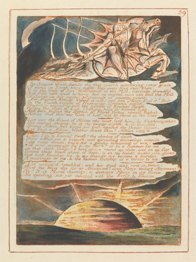 Jerusalem, tavla 39, Av Satans Watch-fjädrar.... av William Blake