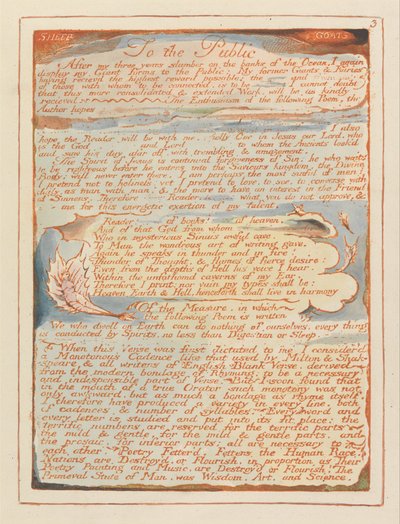 Jerusalem, tavla 3, Till allmänheten.... av William Blake