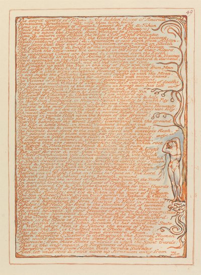 Jerusalem, Platta 49, Albions hemliga täckdikningar.... av William Blake