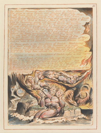 Jerusalem, Platta 50, Atlantbergen.... av William Blake