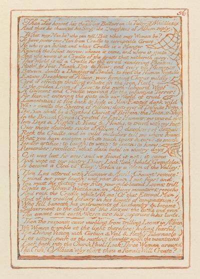 Jerusalem, tavla 56, Då lyfte Los .... av William Blake