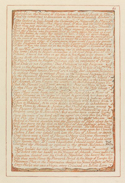 Jerusalem, platta 61, Se- i Elohims Jehovas syner .... av William Blake