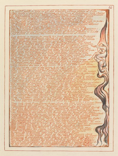 Jerusalem, tallrik 66, i hemsk pomp & guld .... av William Blake