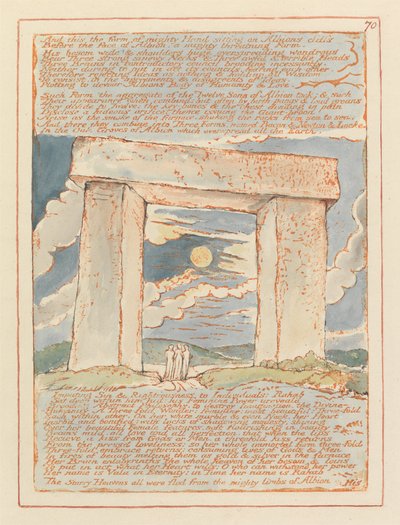Jerusalem, Platta 70, Och detta är formen av den mäktiga Hand.... av William Blake