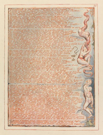 Jerusalem, tallrik 80, omfattas av det frysta nätet .... av William Blake