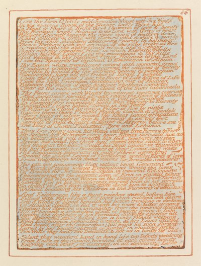 Jerusalem, tavla 86, jag ser din form.... av William Blake