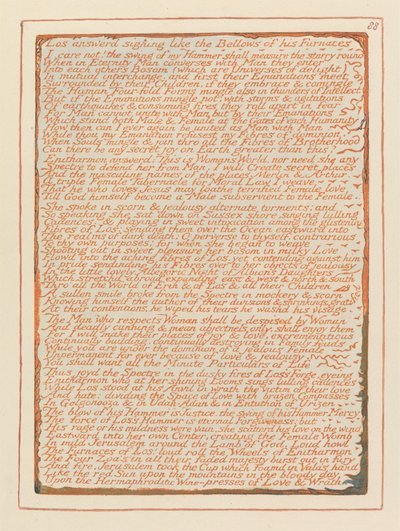 Jerusalem, tavla 88, Los svarade suckande.... av William Blake