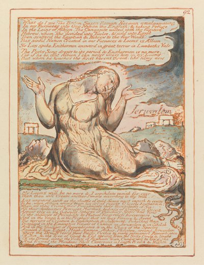 Jerusalem, tallrik 92, vad ser jag! .... av William Blake