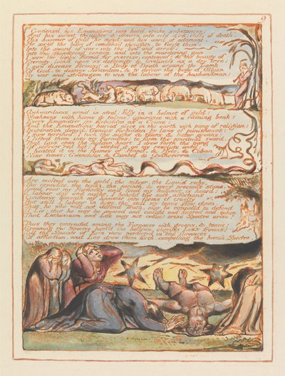 Jerusalem, Platta 9, Kondenserade hans Emanationer.... av William Blake