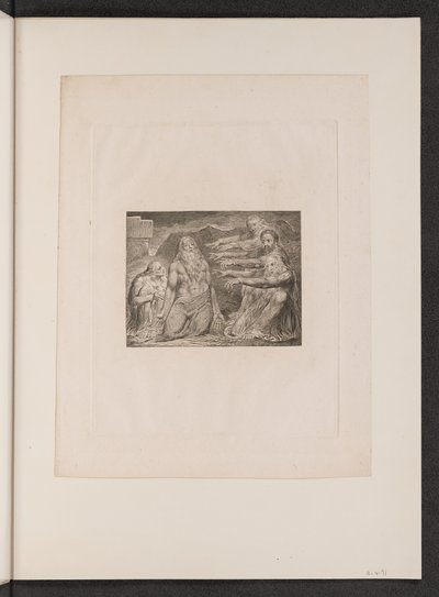 Job tillrättavisad av sina vänner, 1825. av William Blake