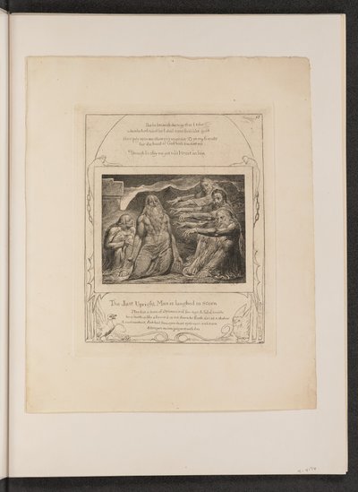 Job tillrättavisad av sina vänner, 1825. av William Blake