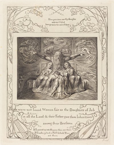Job och hans döttrar av William Blake