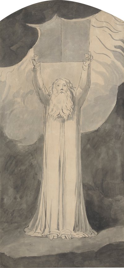 Moses tar emot lagen av William Blake