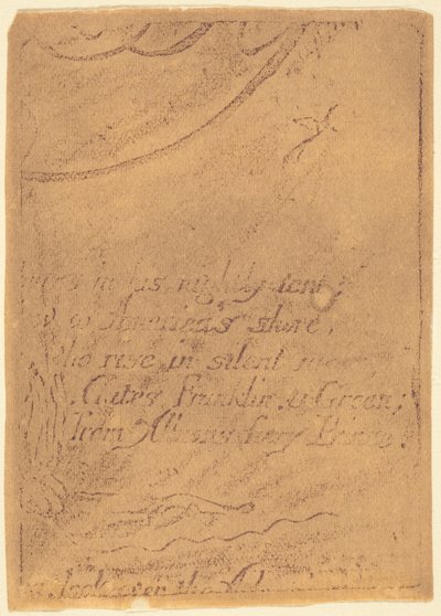 Neudruck von Fragment einer stornierten Platte für "Eine Prophezeiung" av William Blake