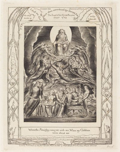 Satan inför Guds tron av William Blake