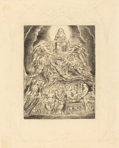 Satan inför Guds tron av William Blake