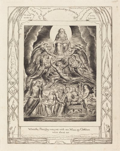 Satan inför Guds tron av William Blake