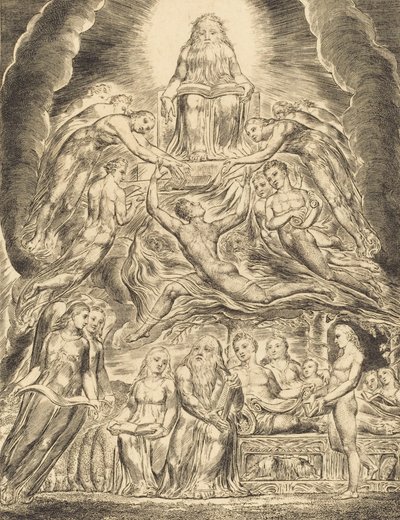 Satan inför Guds tron, 1825. av William Blake