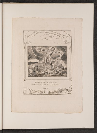 Satan slår jobb med bölder av William Blake