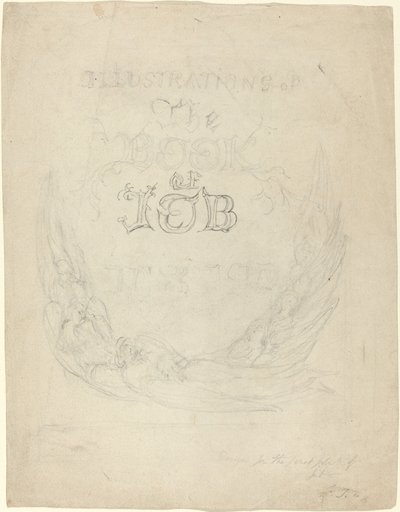 Skiss till titelsidan för de graverade illustrationerna till Jobs bok av William Blake