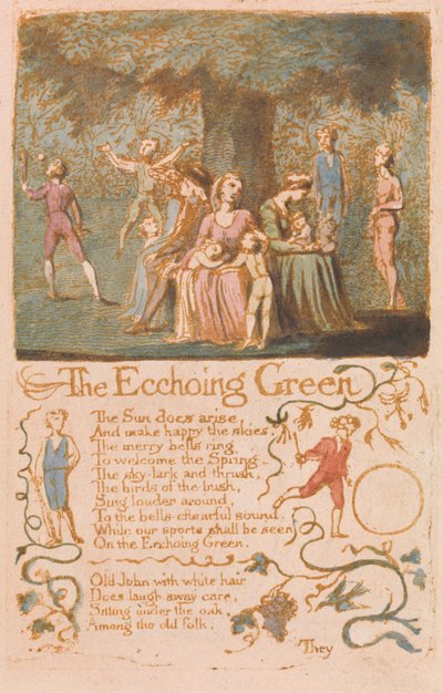 Songs of Innocence, Plate 10, The Echoing Green (Bentley 6) av William Blake