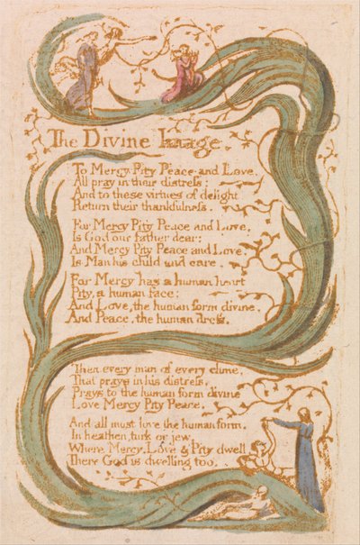 Songs of Innocence, Plate 12, The Divine Image (Bentley 18) av William Blake