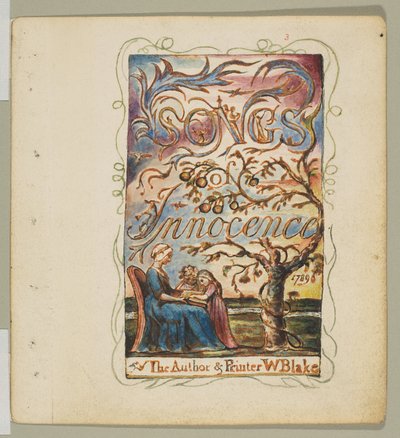 Songs of Innocence: Titelsida, ca. 1825. av William Blake