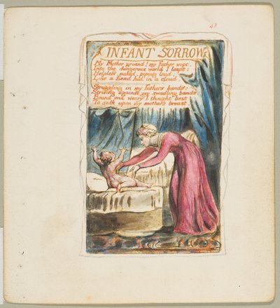 Sånger om oskuld och erfarenhet: Infant Sorrow, ca. 1825. av William Blake