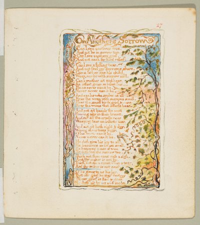 Songs of Innocence and Experience: On Anothers Sorrow, ca. 1825. av William Blake